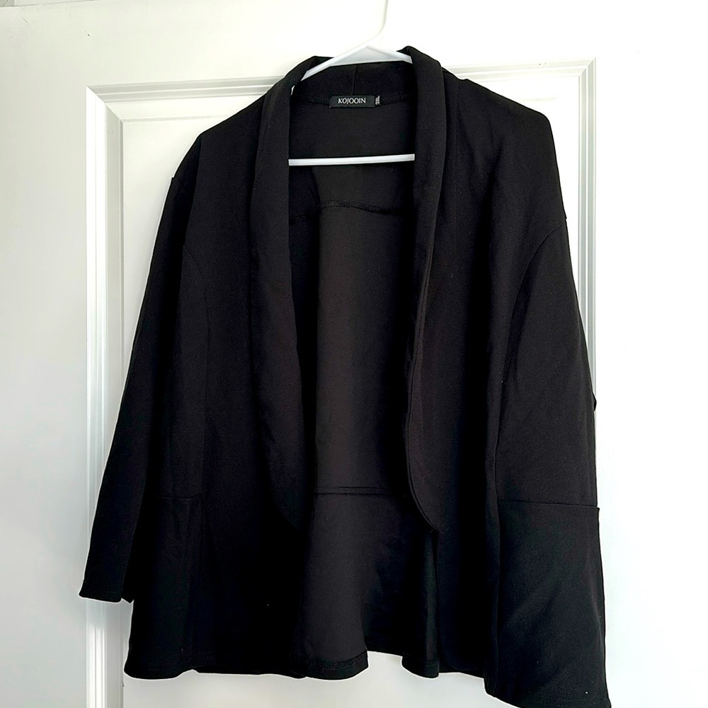 Plus size black blazer